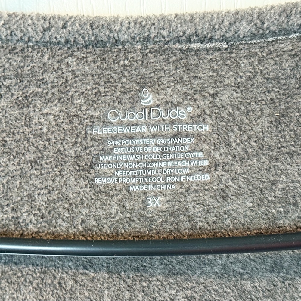 Cuddl Duds Charcoal Open Front Cardigan - Picture 4 of 4